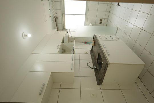 Cozinha de apartamento à venda com 2 quartos, 50m² em Jardim Ubirajara, São Paulo
