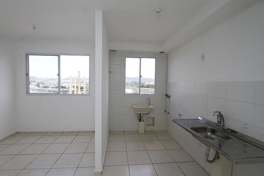 Cozinha de apartamento para alugar com 2 quartos, 47m² em Jk, Contagem