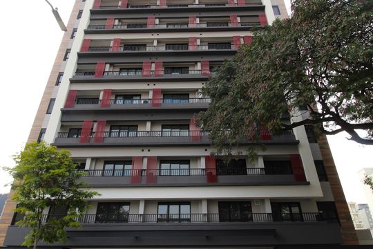 Fachada de apartamento à venda com 1 quarto, 29m² em Indianópolis, São Paulo