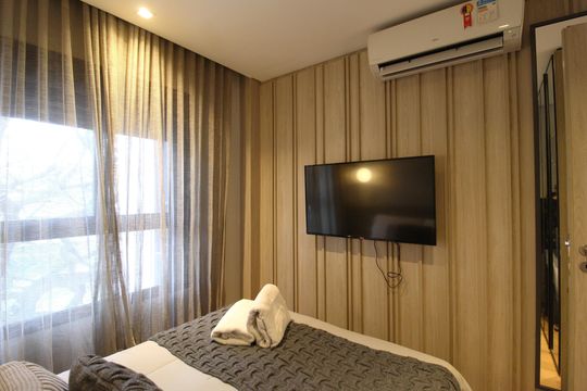 Quarto de apartamento à venda com 1 quarto, 29m² em Indianópolis, São Paulo
