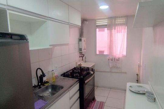 Cozinha de apartamento à venda com 2 quartos, 49m² em Campo Grande, Rio de Janeiro