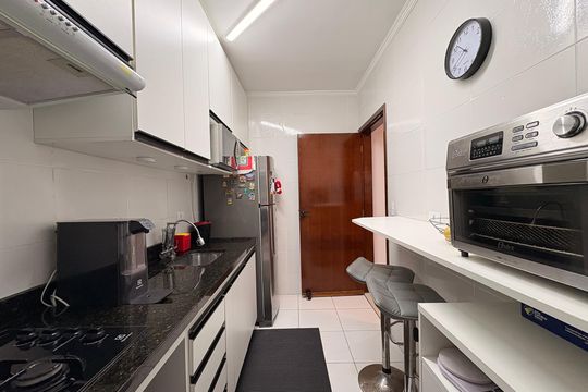 Cozinha de apartamento à venda com 3 quartos, 67m² em Vila Camilópolis, Santo André