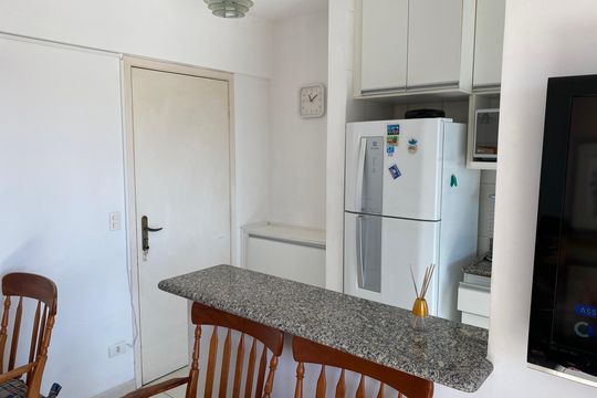 Cozinha de apartamento para alugar com 1 quarto, 36m² em Vila das Merces, São Paulo