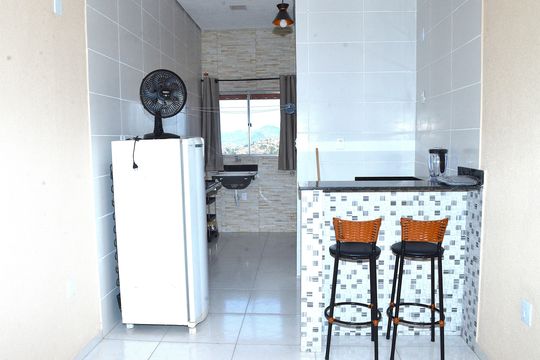 Cozinha e Área de Serviço de kitnet/studio para alugar com 1 quarto, 21m² em Lajedo, Belo Horizonte