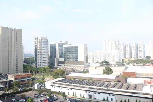 Vista Sala de apartamento para alugar com 2 quartos, 34m² em Várzea da Barra Funda, São Paulo