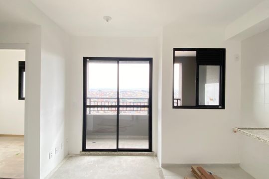 Sala - Cozinha de kitnet/studio para alugar com 2 quartos, 39m² em Jaguaribe, Osasco