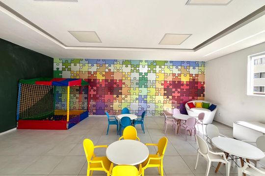 Área Comum - Brinquedoteca de apartamento para alugar com 2 quartos, 43m² em Vila Satúrnia, Campinas
