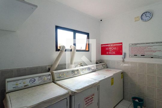Área comum - Lavanderia de apartamento para alugar com 1 quarto, 32m² em Mirandópolis, São Paulo