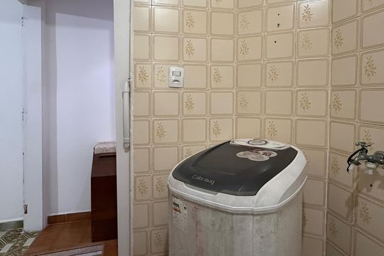 Banheiro e Área de Serviço de apartamento para alugar com 1 quarto, 50m² em Gonzaga, Santos
