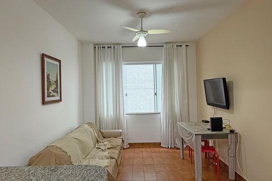 Sala de apartamento para alugar com 1 quarto, 50m² em Gonzaga, Santos