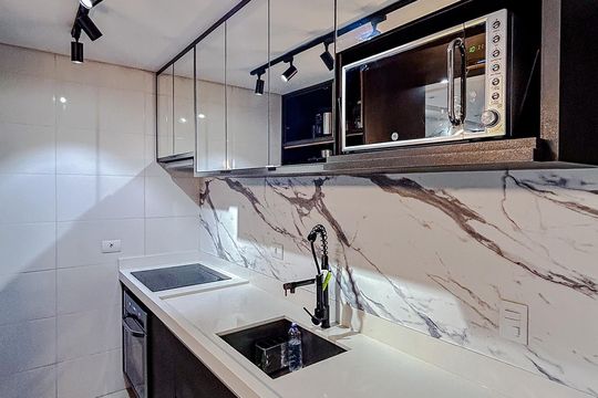 Cozinha de apartamento à venda com 2 quartos, 50m² em Vila Carrão, São Paulo