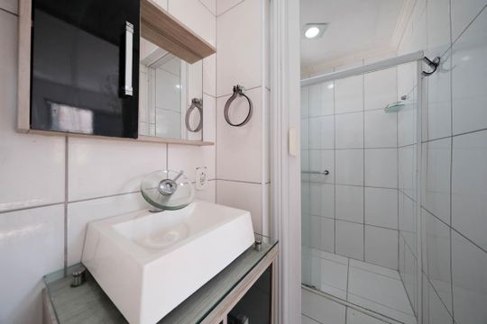 Banheiro de apartamento para alugar com 2 quartos, 56m² em Cohab Padre Jose de Anchieta, São Paulo