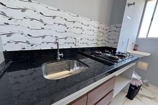 Cozinha de apartamento para alugar com 2 quartos, 37m² em Santa Maria, Osasco