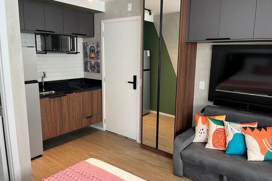 Sala de apartamento para alugar com 1 quarto, 27m² em Pinheiros, São Paulo