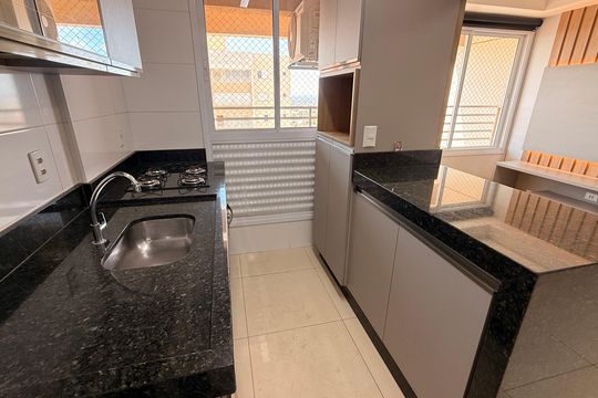 Cozinha de apartamento à venda com 3 quartos, 76m² em Jardim Europa, Goiânia