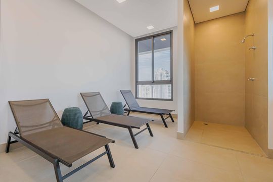 Saúna de apartamento para alugar com 1 quarto, 51m² em Vila Anglo Brasileira, São Paulo