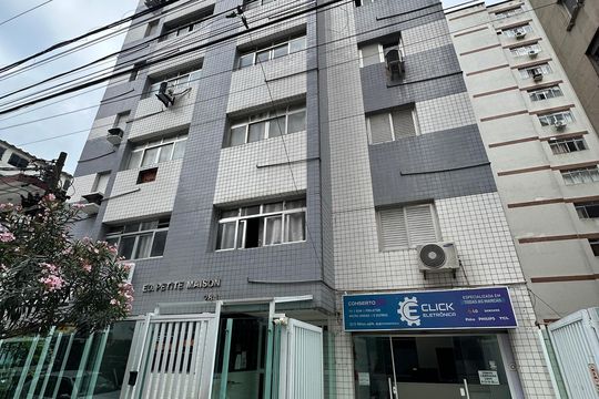 Fachada do Prédio de apartamento para alugar com 1 quarto, 72m² em Centro, São Vicente
