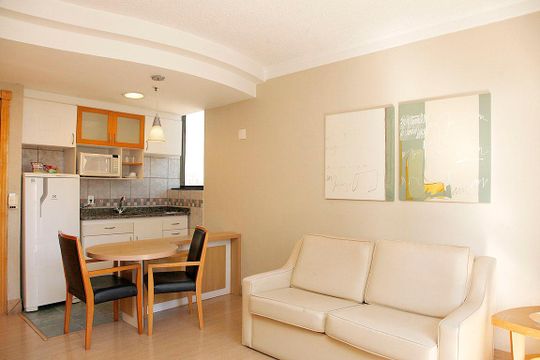 Sala de apartamento à venda com 1 quarto, 43m² em Rio Branco, Porto Alegre