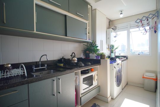Cozinha de apartamento à venda com 2 quartos, 73m² em Jardim Mauá, Novo Hamburgo