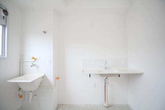 Cozinha de apartamento à venda com 2 quartos, 48m² em Vila Prel, São Paulo