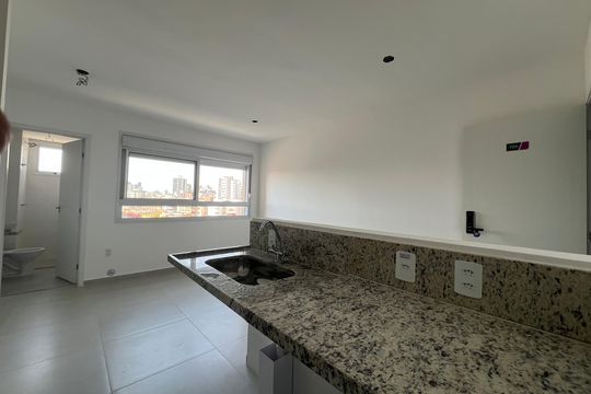 Cozinha de kitnet/studio para alugar com 1 quarto, 24m² em Nova Suíça, Belo Horizonte