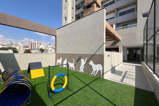 Área externa de kitnet/studio para alugar com 1 quarto, 24m² em Nova Suíça, Belo Horizonte