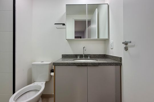 Banheiro Suíte de apartamento para alugar com 1 quarto, 35m² em Santo Amaro, São Paulo