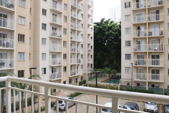 Varanda da Sala de apartamento para alugar com 1 quarto, 29m² em Várzea da Barra Funda, São Paulo