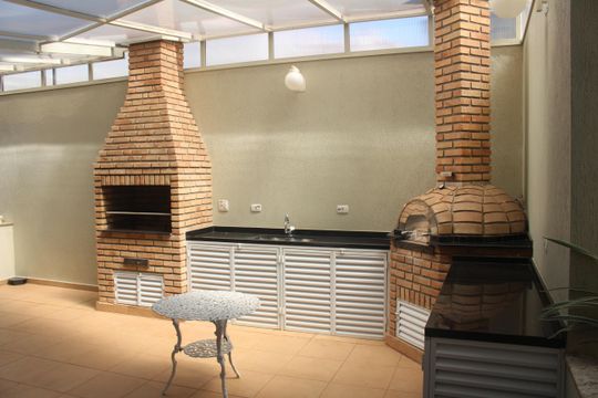 Área comum - Churrasqueira de apartamento à venda com 3 quartos, 156m² em Santa Paula, São Caetano do Sul