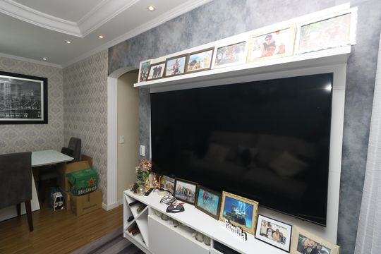 Sala de apartamento à venda com 3 quartos, 65m² em Parque Marajoara, Santo André