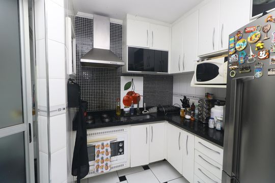 Cozinha de apartamento à venda com 3 quartos, 65m² em Parque Marajoara, Santo André