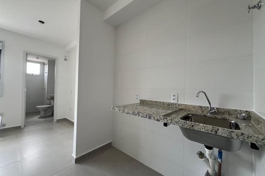 Cozinha de kitnet/studio para alugar com 1 quarto, 24m² em Nova Suíça, Belo Horizonte
