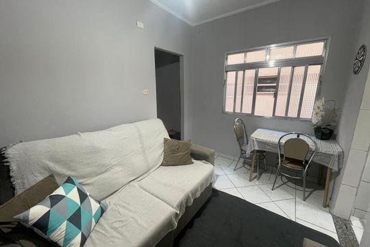 Sala de apartamento para alugar com 1 quarto, 46m² em Centro, São Vicente