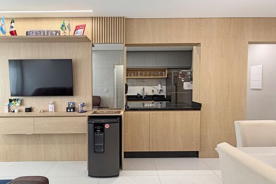 Sala de apartamento para alugar com 2 quartos, 70m² em Vila Belmiro, Santos