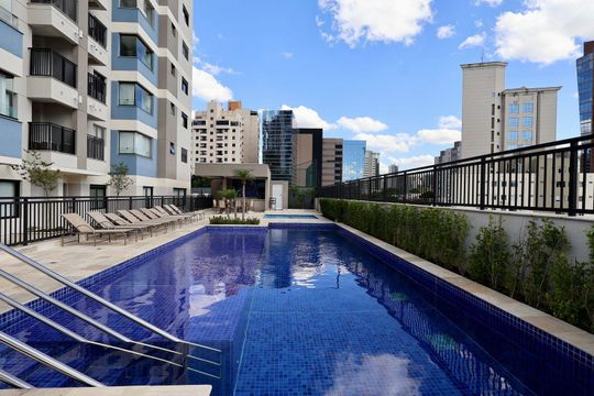 Área comum -  Piscina de apartamento para alugar com 1 quarto, 105m² em Nova Campinas, Campinas