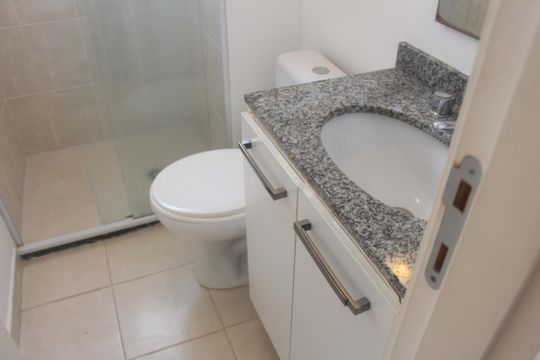 Banheiro da Suíte de apartamento à venda com 2 quartos, 63m² em Mauá, São Caetano do Sul