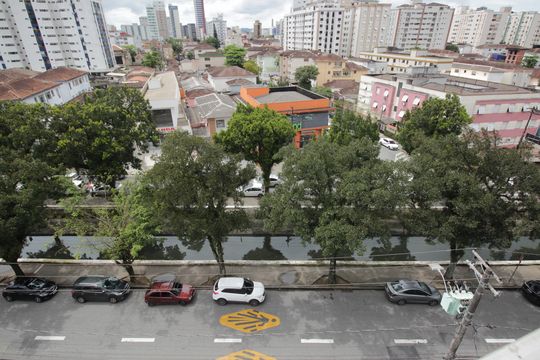 Vista da Sala de apartamento para alugar com 3 quartos, 114m² em Vila Belmiro, Santos