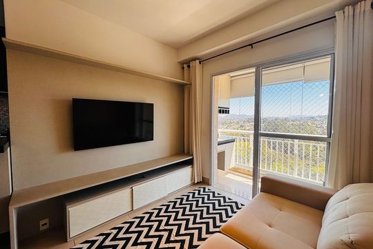 Sala de apartamento para alugar com 2 quartos, 51m² em Empresarial 18 do Forte, Barueri