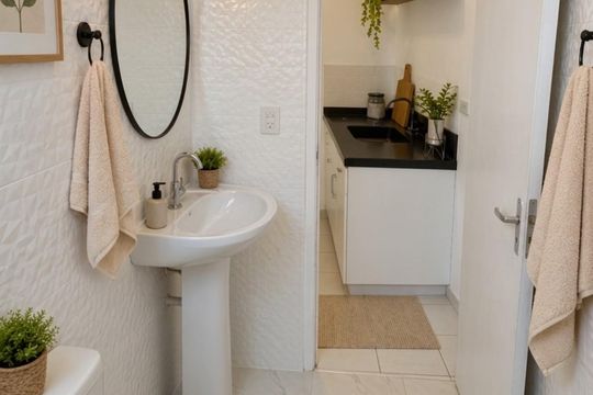 Banheiro de kitnet/studio à venda com 1 quarto, 21m² em Jardim Orlandina, Santo André