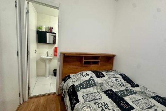 Quarto de apartamento à venda com 1 quarto, 26m² em Jardim Mirante, São Paulo