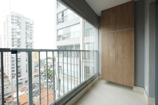 Varanda de kitnet/studio para alugar com 1 quarto, 29m² em Vila Mariana, São Paulo