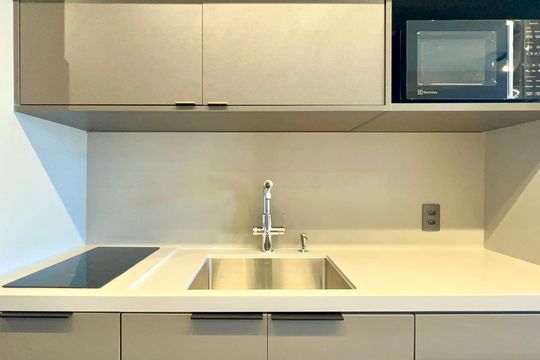 Cozinha de kitnet/studio para alugar com 1 quarto, 28m² em Pinheiros, São Paulo