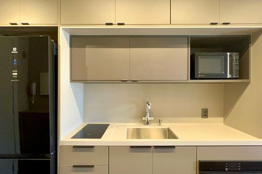 Cozinha de kitnet/studio para alugar com 1 quarto, 28m² em Pinheiros, São Paulo