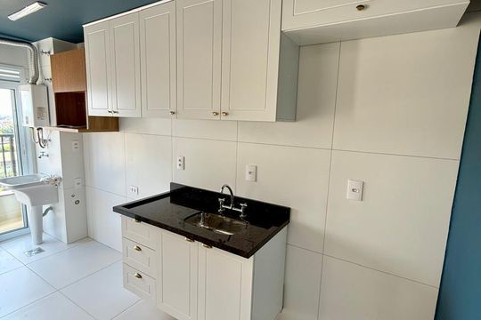 Cozinha de apartamento à venda com 2 quartos, 57m² em Jardim Santa Cruz, Indaiatuba