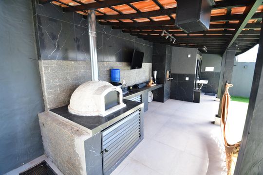 Varanda gourmet de casa à venda com 4 quartos, 232m² em Chácara da Barra, Campinas
