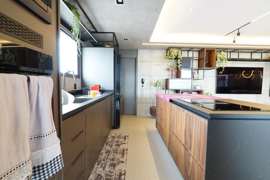 Cozinha de apartamento à venda com 3 quartos, 127m² em Liberdade, São Paulo