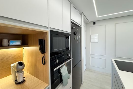 Cozinha  de apartamento à venda com 2 quartos, 55m² em Centro, São Bernardo do Campo