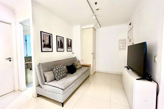 Sala/cozinha  de apartamento para alugar com 2 quartos, 43m² em Nova Piraju, São Paulo