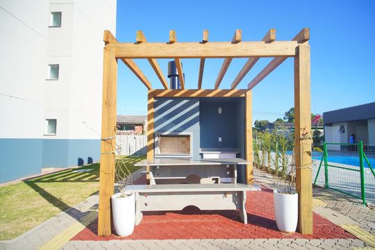 Área comum - Churrasqueira de apartamento para alugar com 2 quartos, 43m² em Canudos, Novo Hamburgo