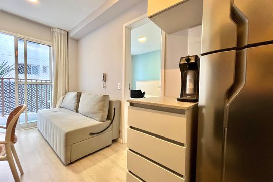 Cozinha de apartamento para alugar com 1 quarto, 27m² em Vila da Saúde, São Paulo